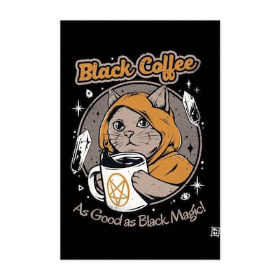 Noir Gallery Cat Coffee Kitchen Illustration Unframed Art Print/Poster