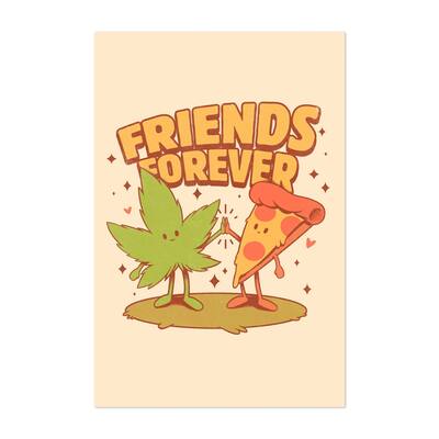 Noir Gallery Friends Marijuana Illustration Unframed Art Print/Poster