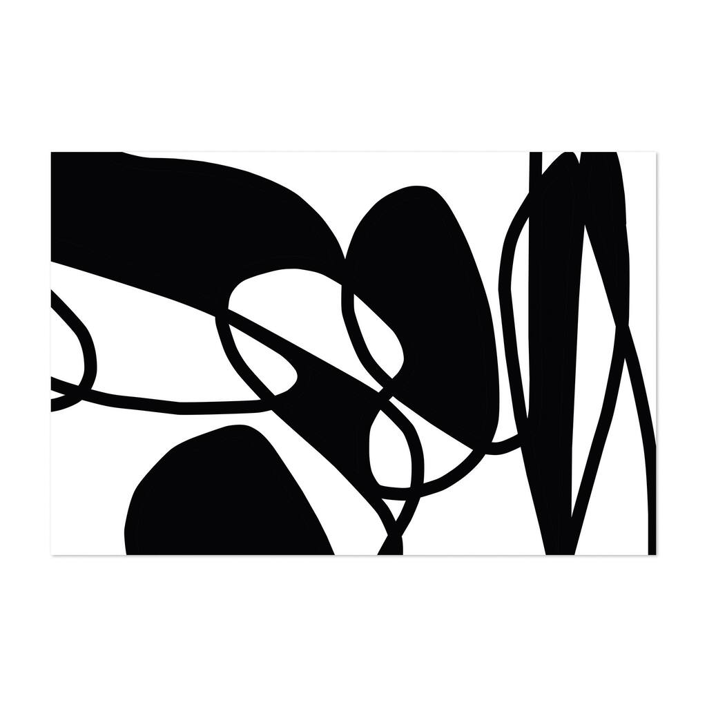Noir Gallery Abstract Black & White Mixed Media Unframed Art Print/Poster
