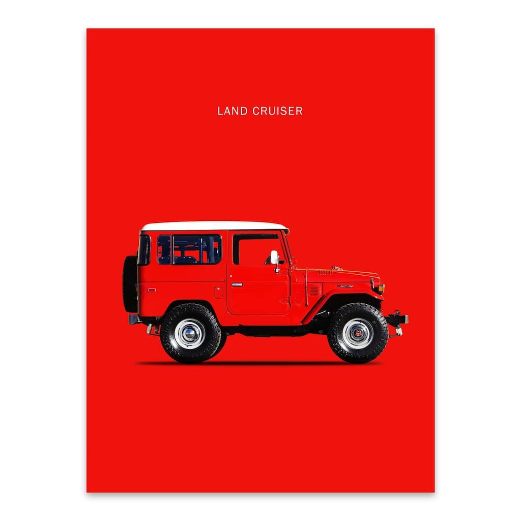 Noir Gallery Toyota Land Cruiser Metal Wall Art Print