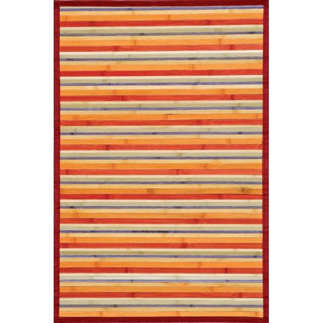 Rust Bamboo Runner Rug (2 X 7)