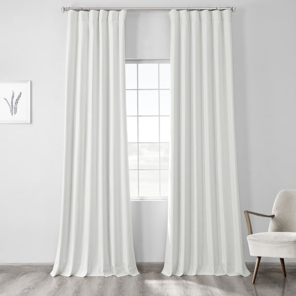 Exclusive Fabrics Vintage Thermal Cross Linen Weave Max Blackout Curtain