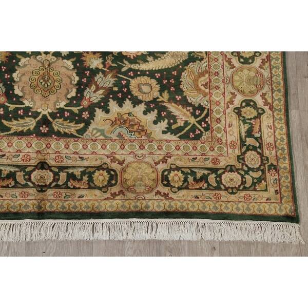 Shop Agra Floral Green Area Rug Handmade Oriental Living Room Carpet 7 8 X 9 10 On Sale Overstock 30477186