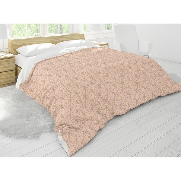 peach and gold comforter