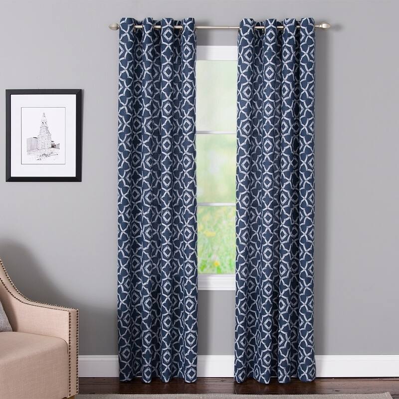 Miller Curtains Bennett Grommet Top Panel - 50"x 63" - Navy