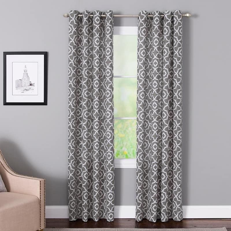 Miller Curtains Bennett Grommet Top Panel - 50" x 95" - Charcoal