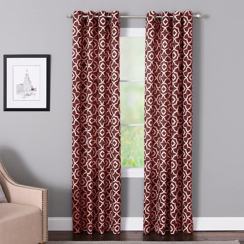 Miller Curtains Bennett Grommet Top Panel - 50" x 95" - Brick