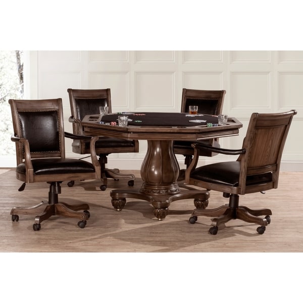 Copper Grove Carolina 5-piece Weathered Walnut Game Table ...