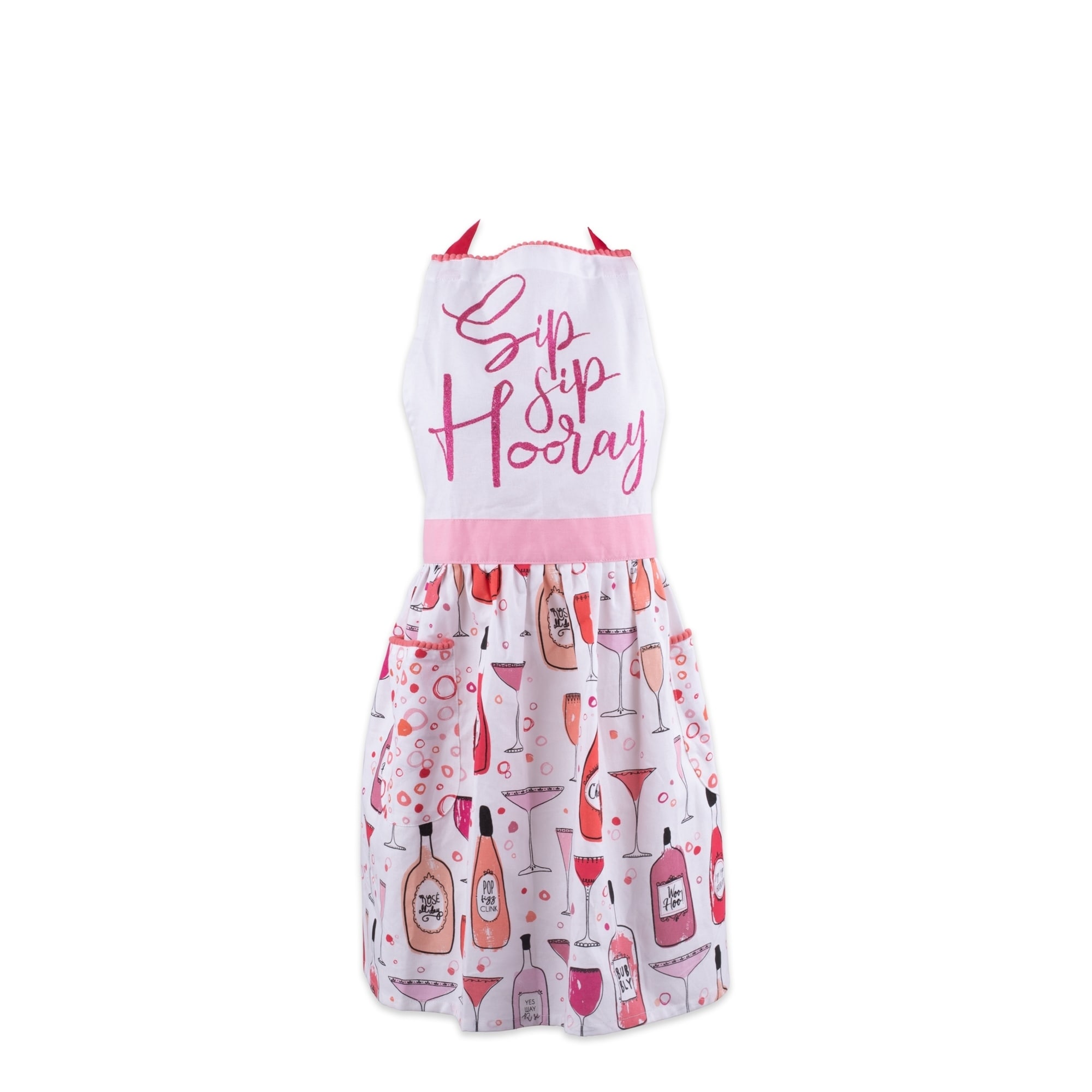 DII Pop Fizz Home Collection, One Size Fits Most, Sip Sip Hooray, 1 Piece