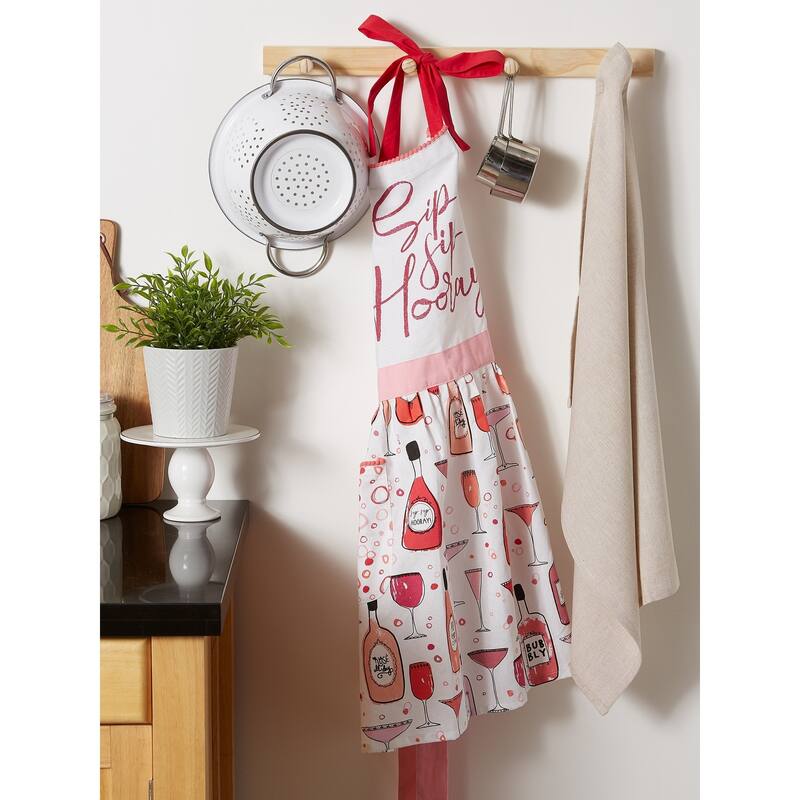DII Pop Fizz Home Collection, One Size Fits Most, Sip Sip Hooray, 1 Piece