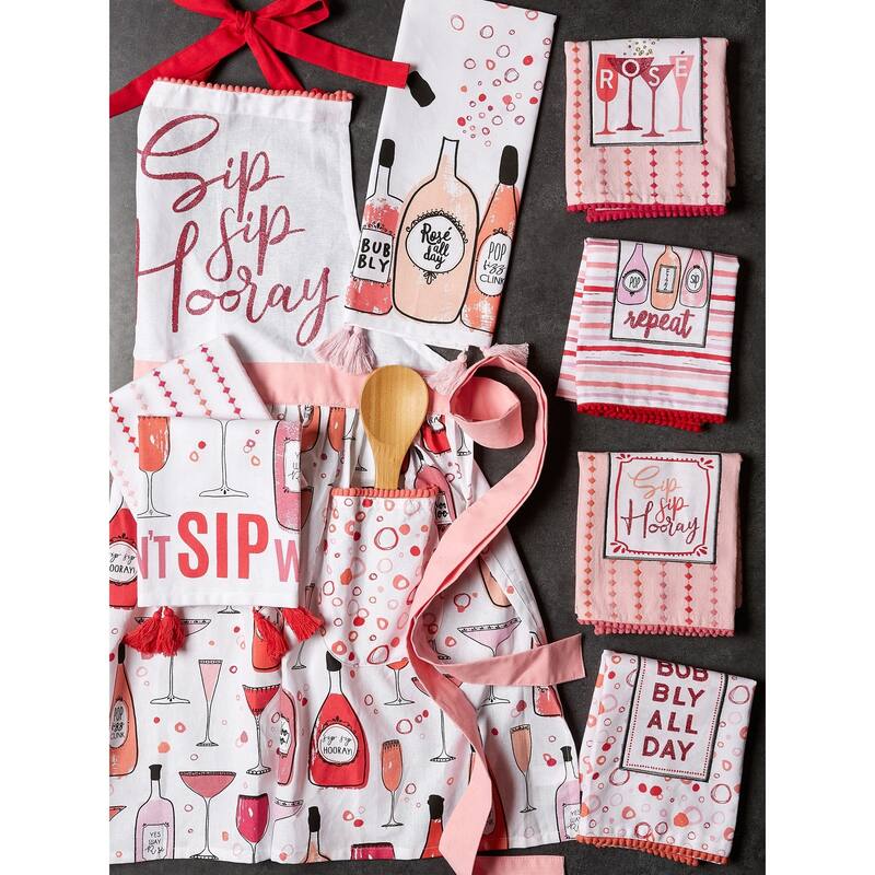 DII Pop Fizz Home Collection, One Size Fits Most, Sip Sip Hooray, 1 Piece