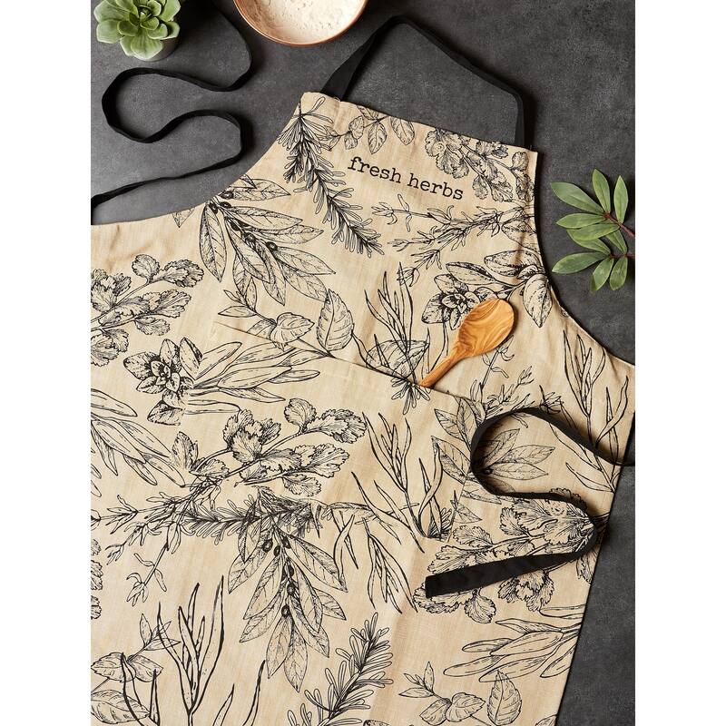 DII Fresh Herbs Kitchen Textiles, 35Lx28W", Fresh Herbs, 1 Piece