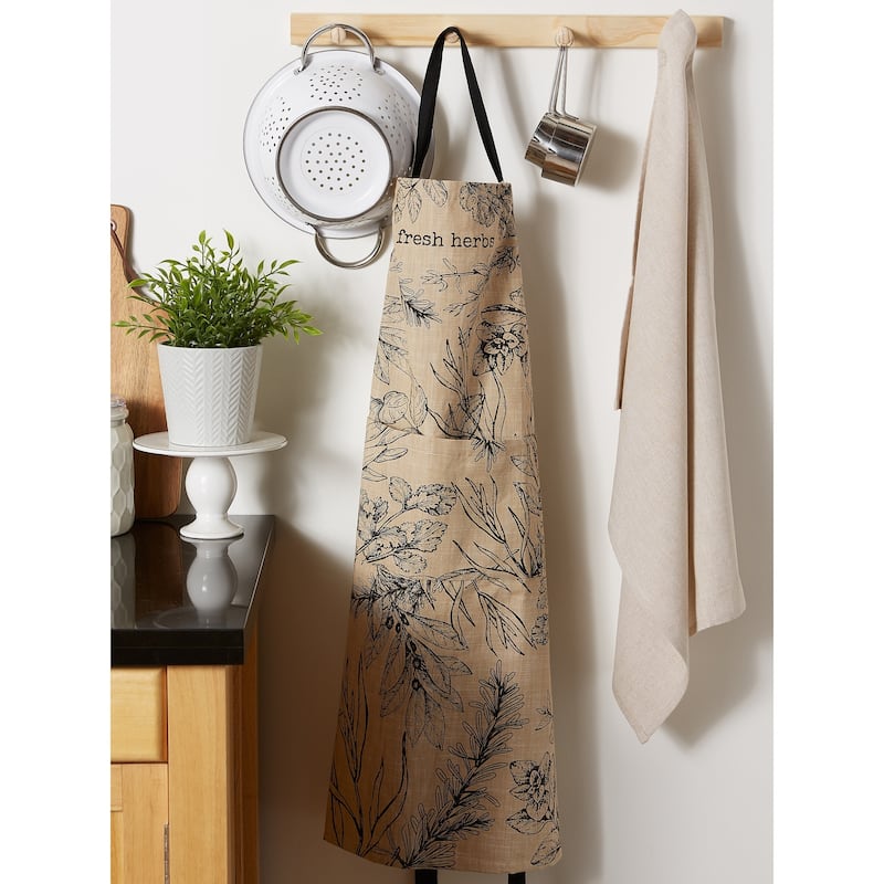 DII Fresh Herbs Kitchen Textiles, 35Lx28W", Fresh Herbs, 1 Piece