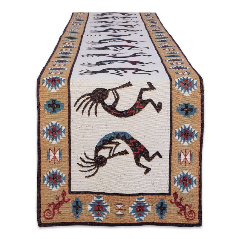 DII Hacienda Stripe Kitchen Textiles, 13x72", Kokopelli Tapestry, 1 Piece - Table Runner, 13x72 - Table Runner, 13x72