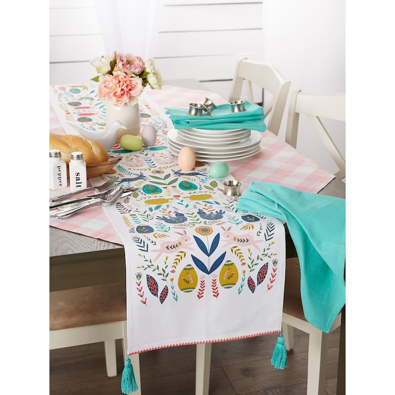 DII Flower Garden Kitchen Textiles, 14x108", Easter Garden, 1 Piece