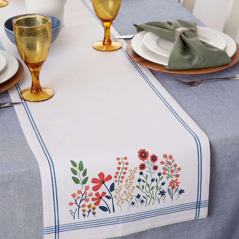 DII Flower Garden Kitchen Textiles, 14x108", Easter Garden, 1 Piece