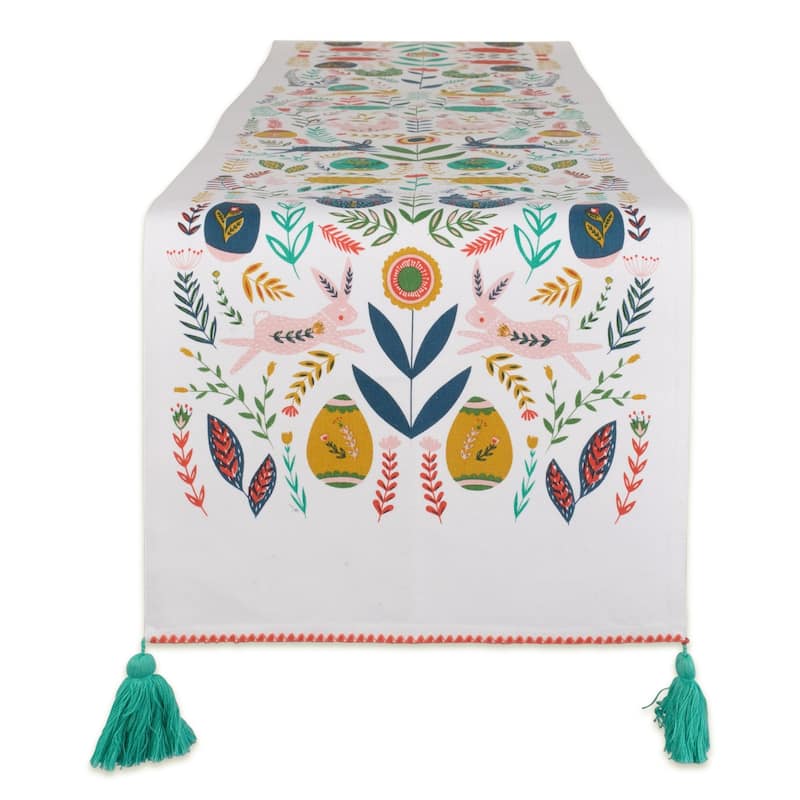 DII Flower Garden Kitchen Textiles, 14x108", Easter Garden, 1 Piece - Table Runner 14x108 - Easter Garden