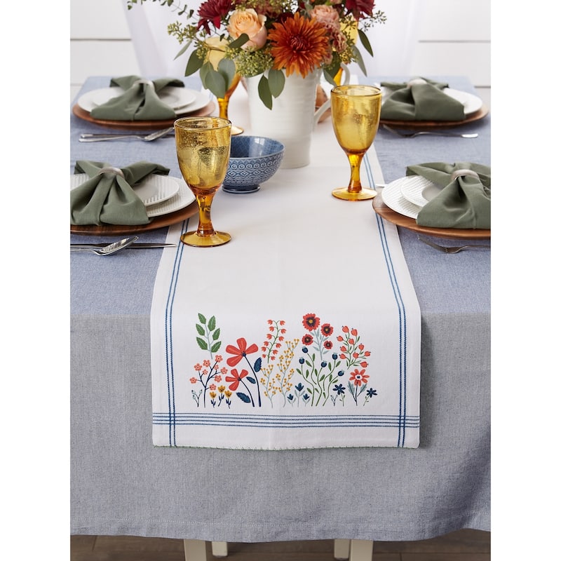 DII Flower Garden Kitchen Textiles, 14x108", Easter Garden, 1 Piece