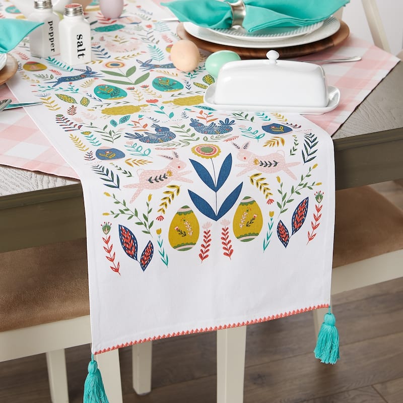 DII Flower Garden Kitchen Textiles, 14x108", Easter Garden, 1 Piece