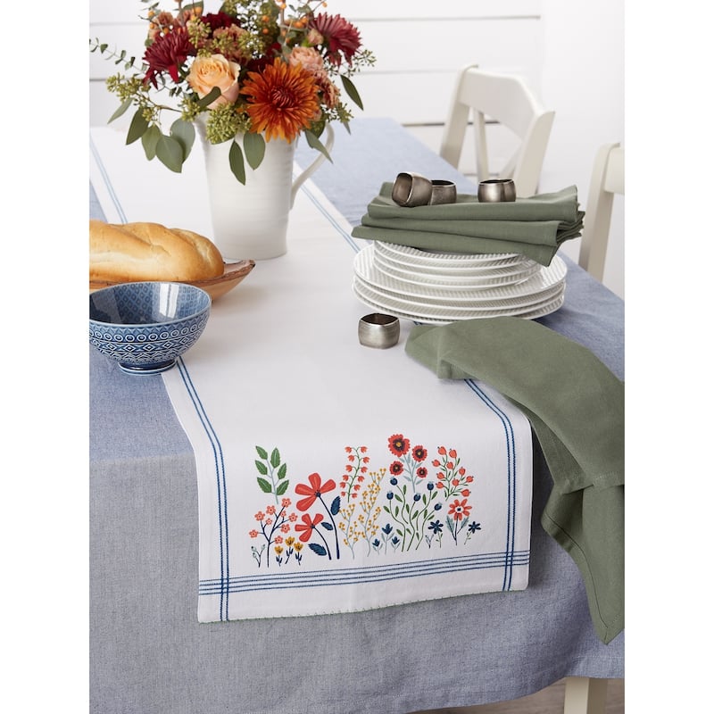 DII Flower Garden Kitchen Textiles, 14x108", Easter Garden, 1 Piece