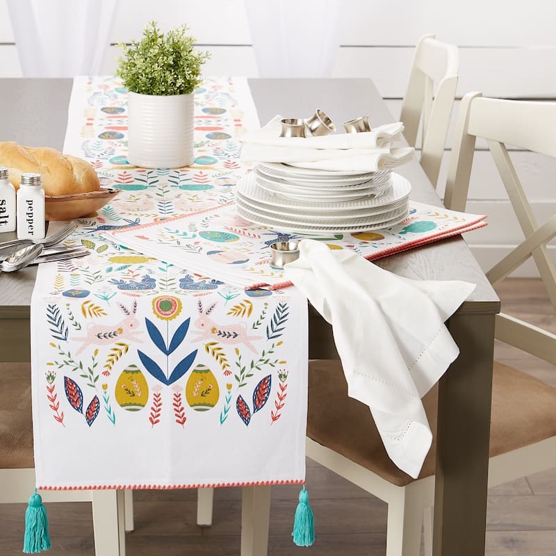 DII Flower Garden Kitchen Textiles, 14x108", Easter Garden, 1 Piece