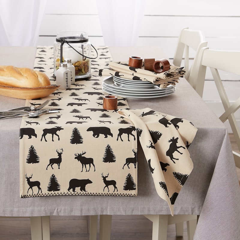 DII Mountain Trail Plaid Ktichen Textiles, 14x72", Mountain Trail, 1 Piece