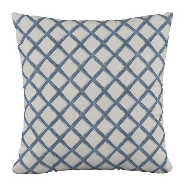Skyline Furniture 18 x 18 Pillow in Lattice Navy