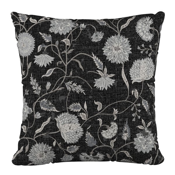 Skyline Furniture 18 x 18 Pillow in Dahlia Black