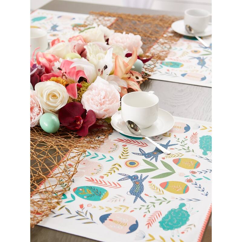 DII Easter Folk Garden Kitchen Textiles, 13x19", Easter Folk Garden, 6 Pieces