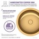 preview thumbnail 4 of 6, ANZZI Coronam Polished Brass 16 in. Handmade Vessel Sink