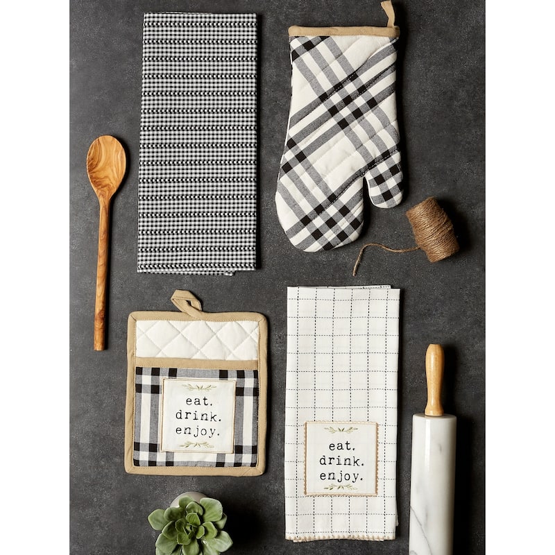 DII Home Sweet Farmhouse Kitchen Textiles, Home Sweet Farmhouse, 4 Pieces