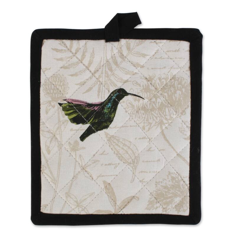 DII Botanical Print Kitchen Textiles, Apron, Potholder, and Dishtowel, Botanical, 3 Pieces