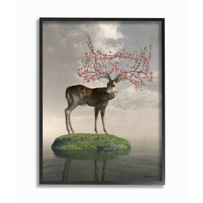Stupell Ocean Elephant Abstract Animal Design, 12x12, Framed Wall Art