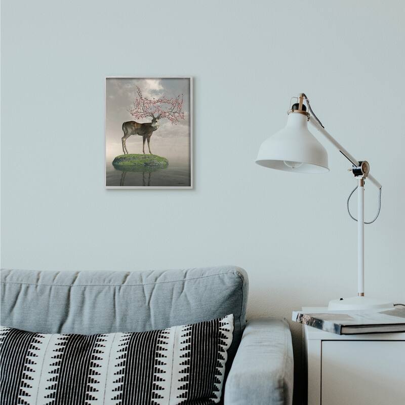 Stupell Ocean Elephant Abstract Animal Design, 12x12, Framed Wall Art
