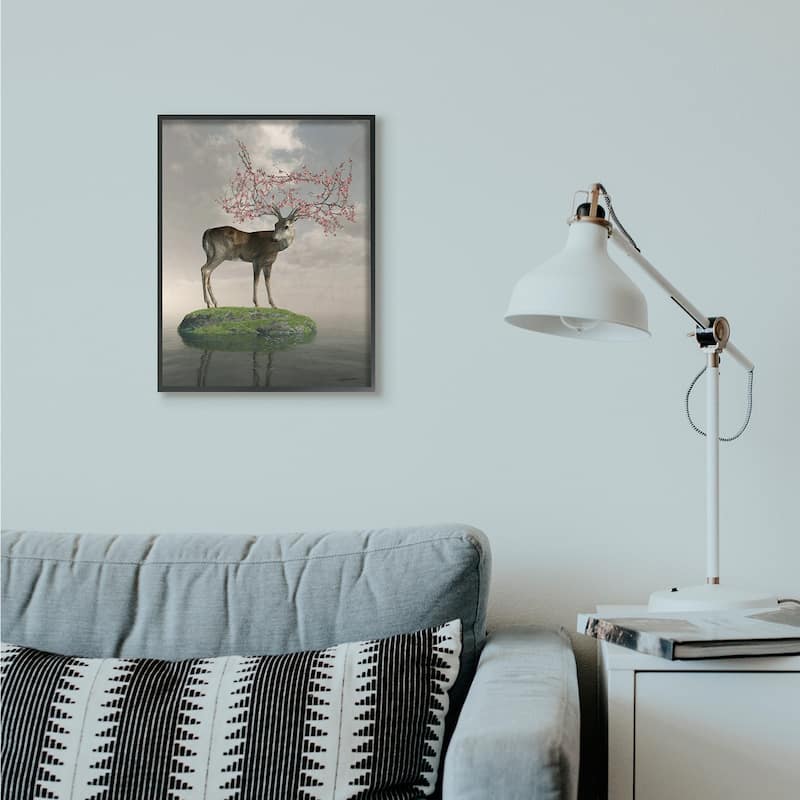 Stupell Ocean Elephant Abstract Animal Design, 12x12, Framed Wall Art