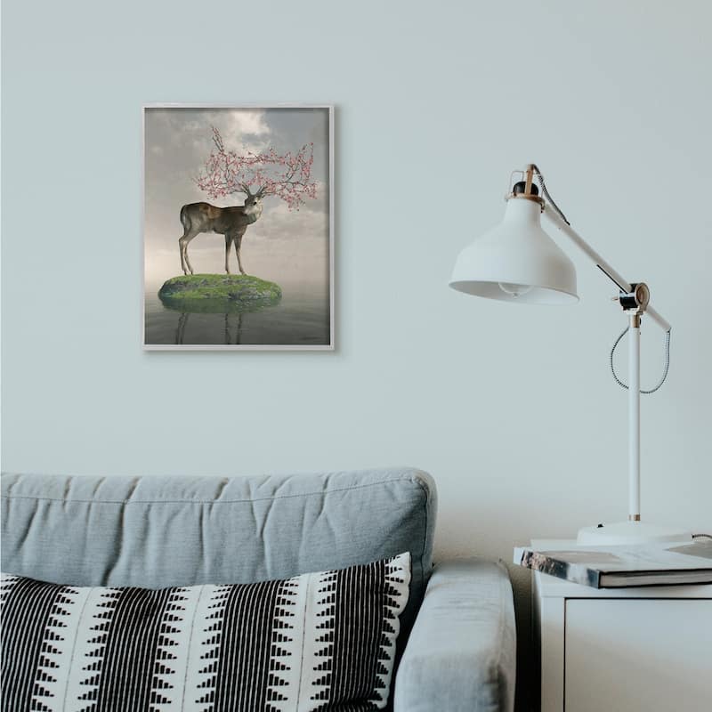 Stupell Ocean Elephant Abstract Animal Design, 12x12, Framed Wall Art