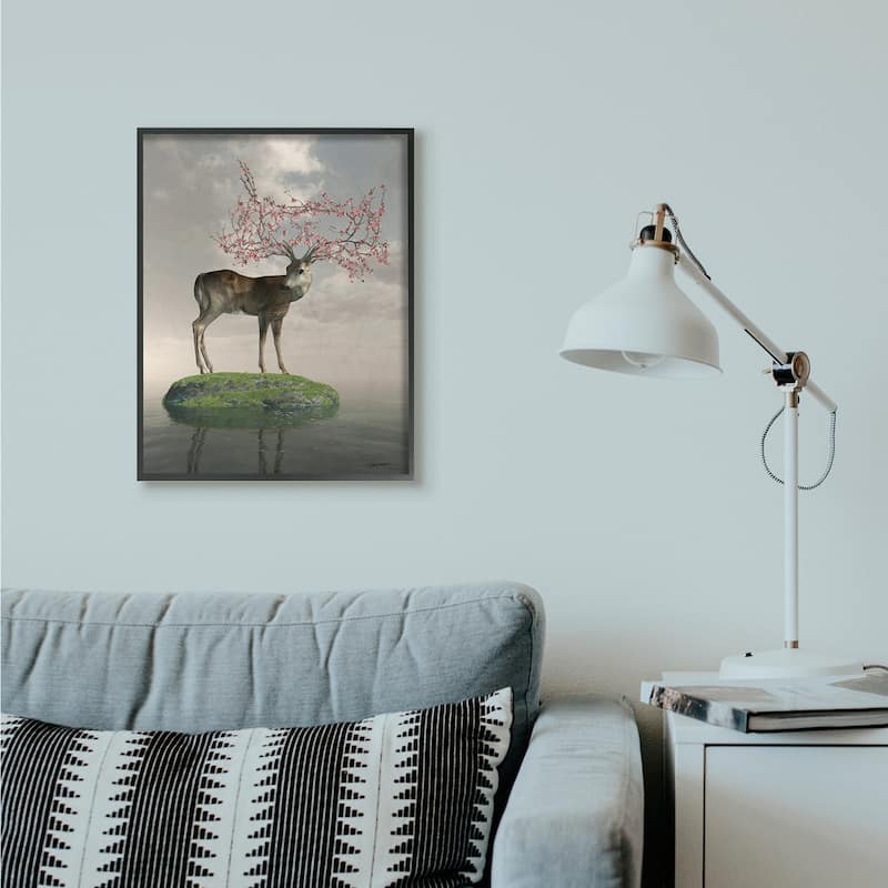 Stupell Ocean Elephant Abstract Animal Design, 12x12, Framed Wall Art