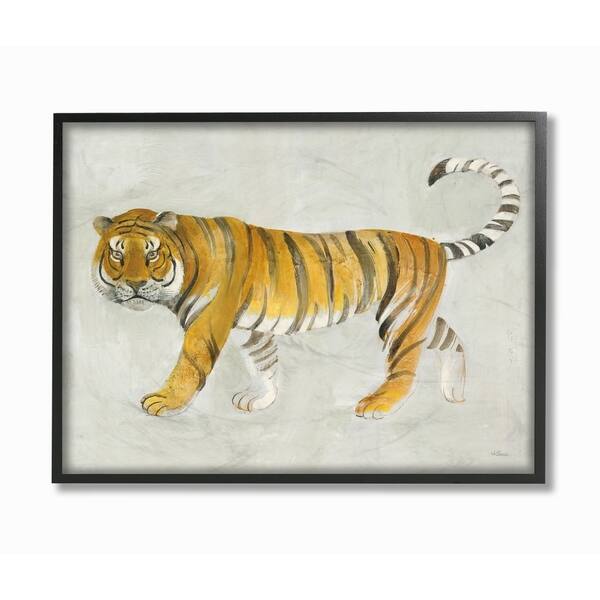 Shop Stupell Industries Tiger Walk Large Cat Animal Watercolor