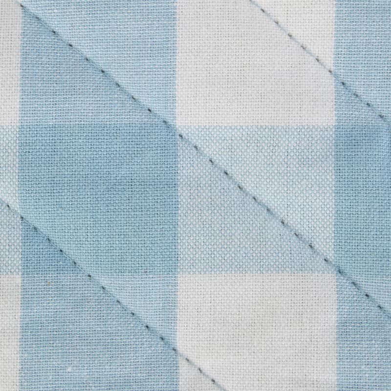 DII Buffalo Check Ktichen Textiles, 9x8", White & Light Blue, 2 Pieces