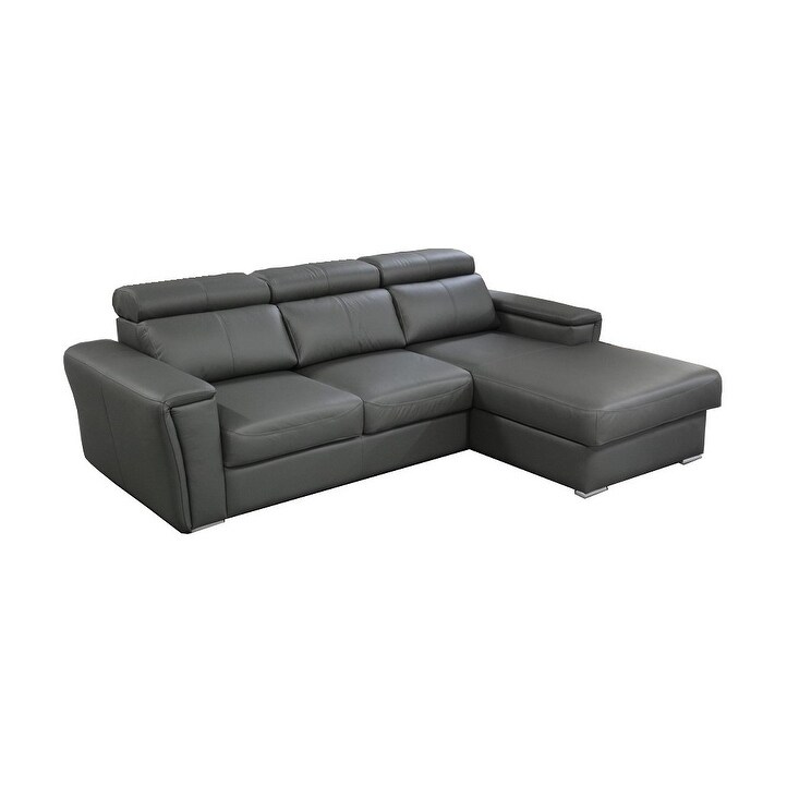 VVR Homes ORTIK 1 Leather Sectional Sleeper Sofa