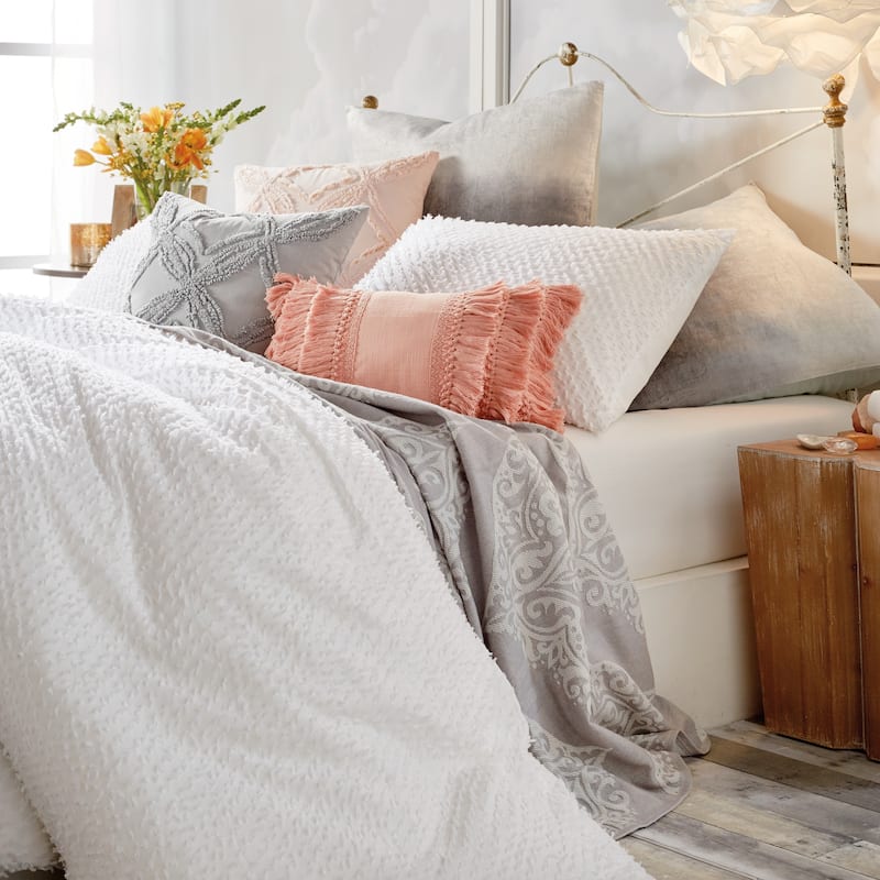 Porch & Den Nightend Fringe Cotton Duvet Cover or Sham - Full - Queen