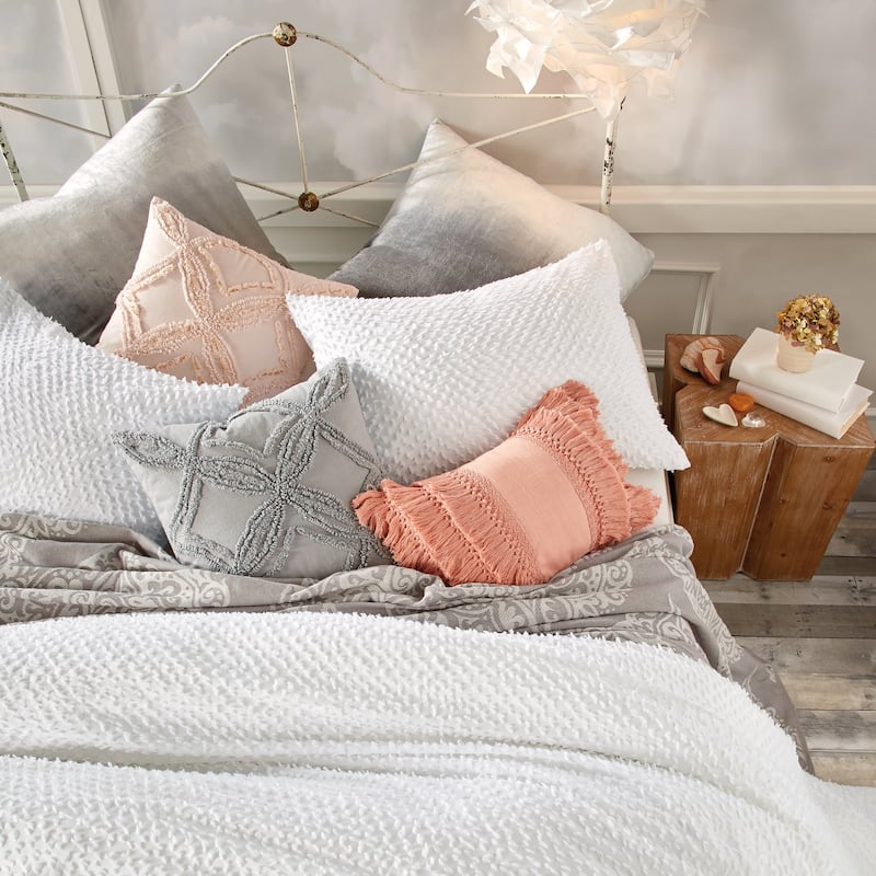 Porch & Den Nightend Fringe Cotton Duvet Cover or Sham - Standard Sham