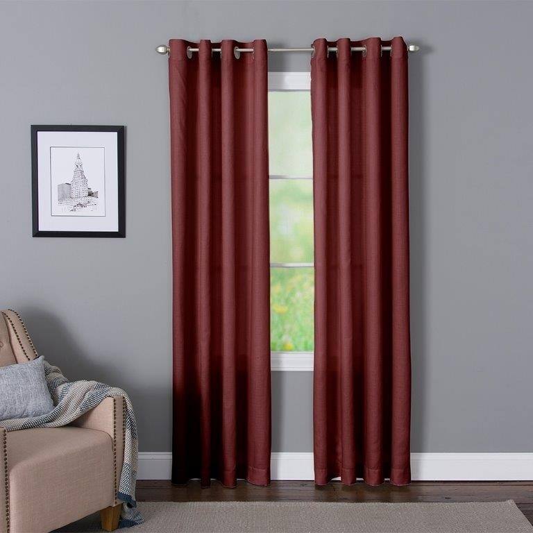 Miller Curtains Dalton Grommet Top Curtain Panel - 50" x 95" - Brick