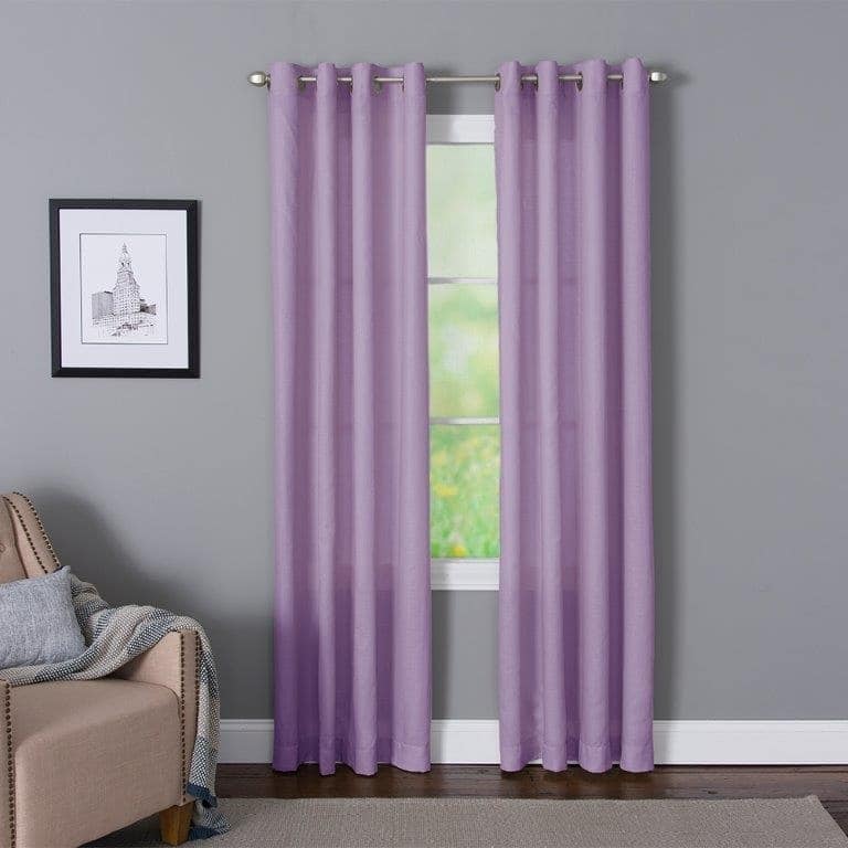 Miller Curtains Dalton Grommet Top Curtain Panel - 50" x 84" - Purple