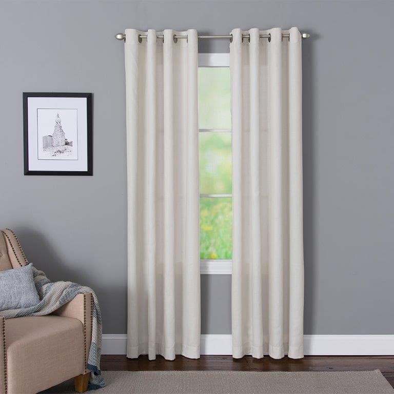 Miller Curtains Dalton Grommet Top Curtain Panel - 50" x 84" - White