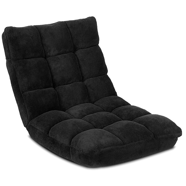 Adjustable 14-Position Floor Chair Recliner Padded Gaming Chair