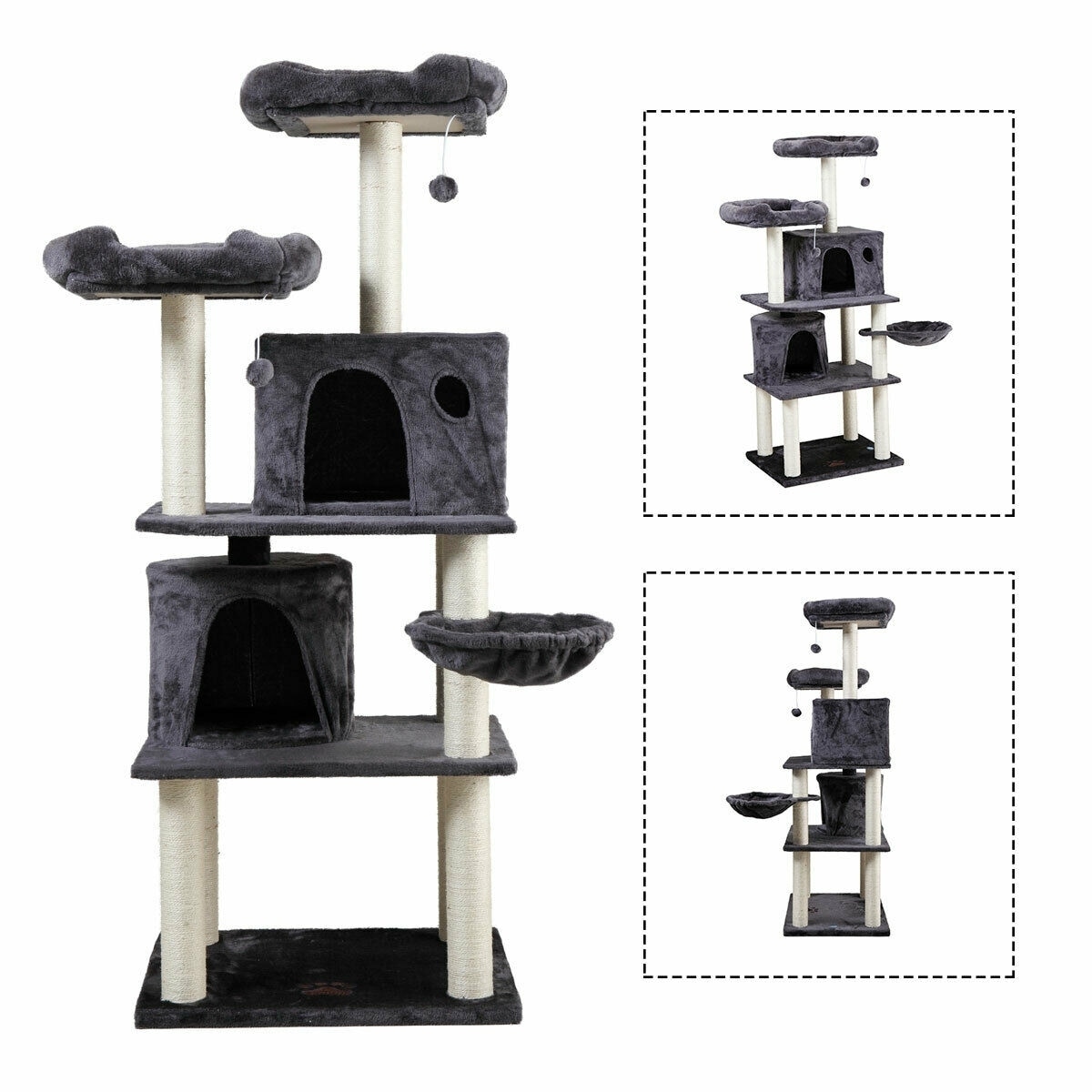 Shop 61 Large Cat Tree House Kitty Condo Scratching Post Tower