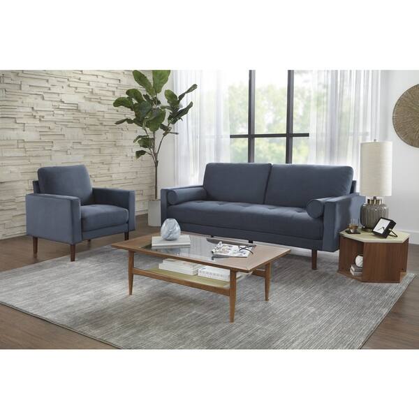 Lifestorey Avenue Tufted Sofa And Chair Set Overstock 30488429 Denim