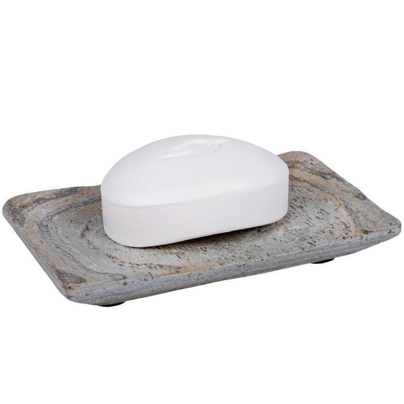 Creative Home Slate Stone Bar Dish Soap Tray Holder - Grey - N/A - Grey