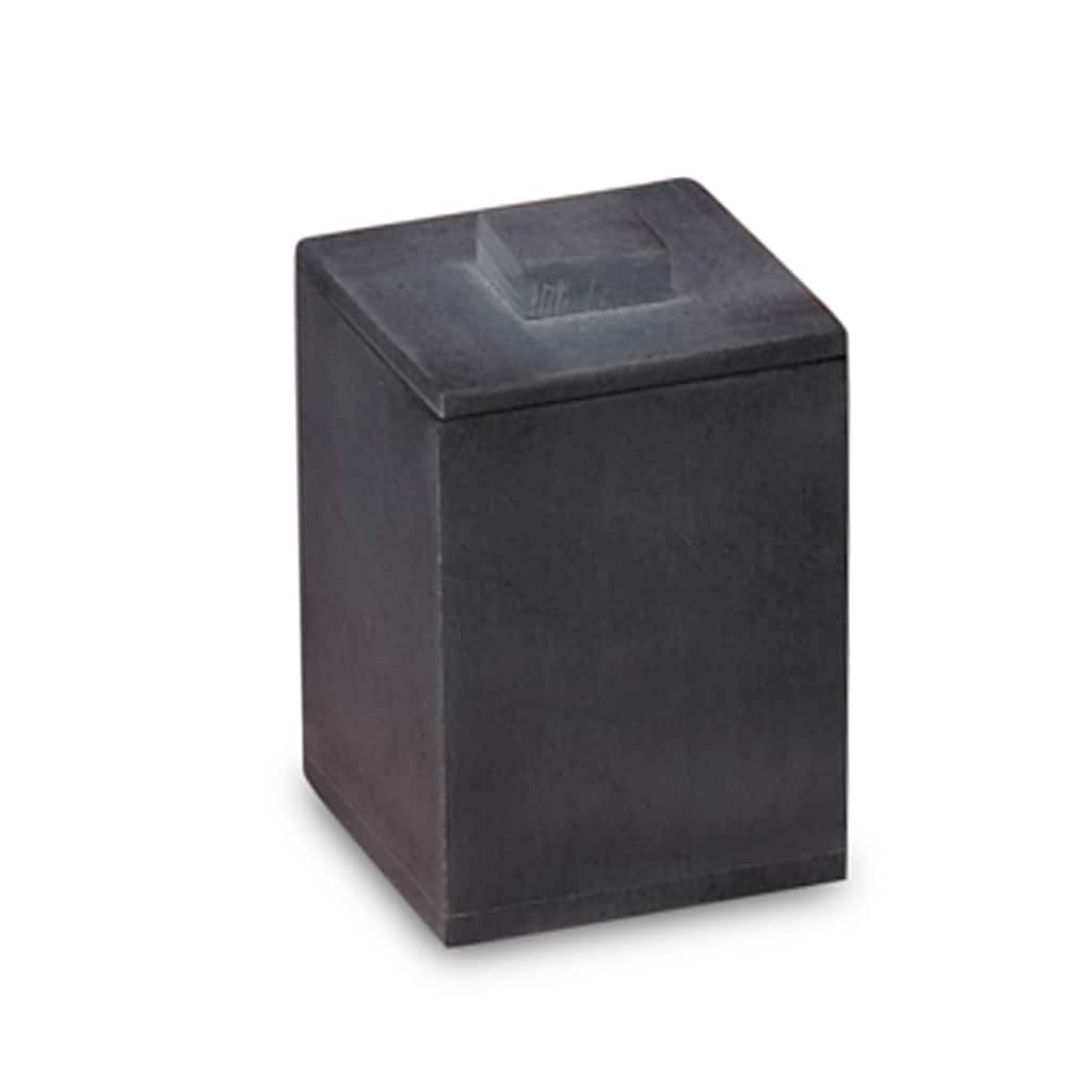 Creative Home Soapstone Cotton Ball Holder, Storage Jar - Grey - N/A